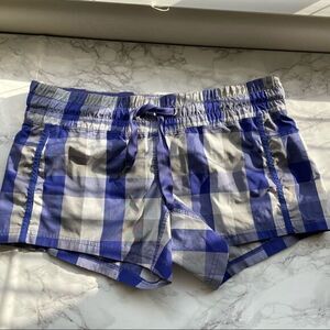 Lululemon Purple Plaid Running Shorts Vintage